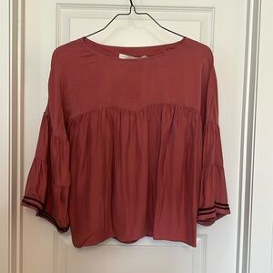 Marie Oliver Dusty Rose Silk Blouse Size 1 (S)